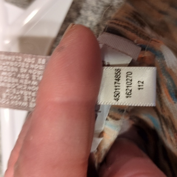 Chicos Tunic: Sheer, Abstract Print Embellished With Beads & Rhinestones, V-Neck - Picture 15 of 16